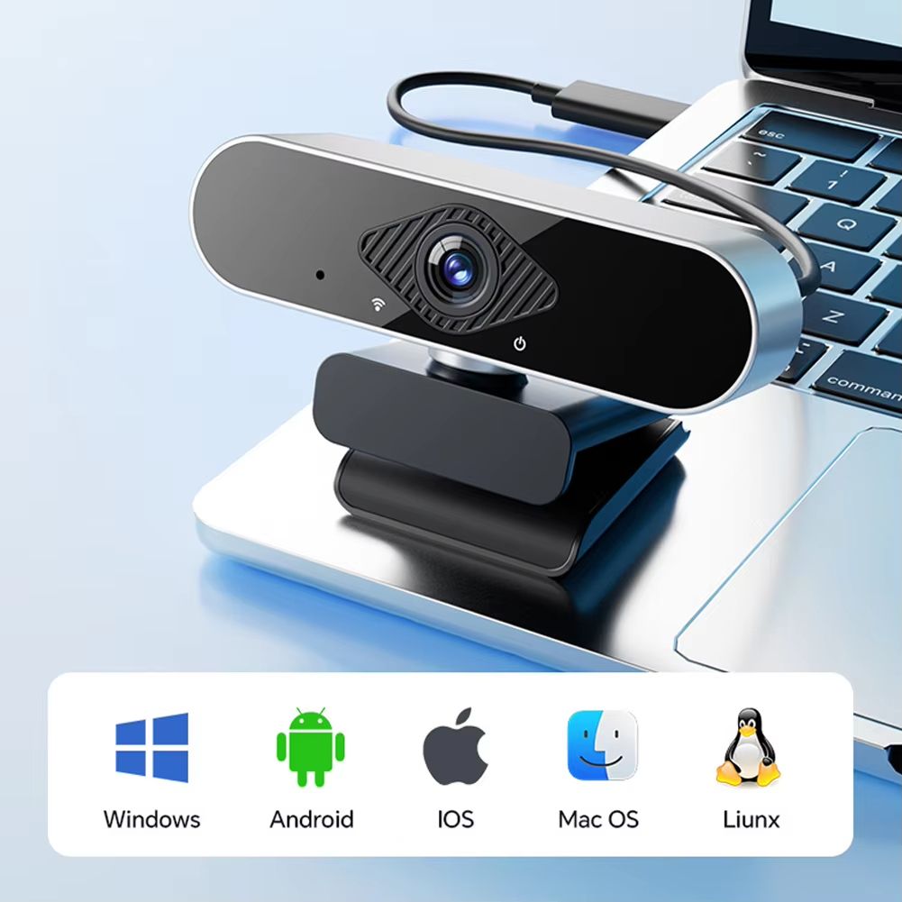 4K USB Webcam Auto Focus 8MP 30FPS Plug & Play with USB 2.0 Cable & Tripod for Streaming Video Calls Content Creation