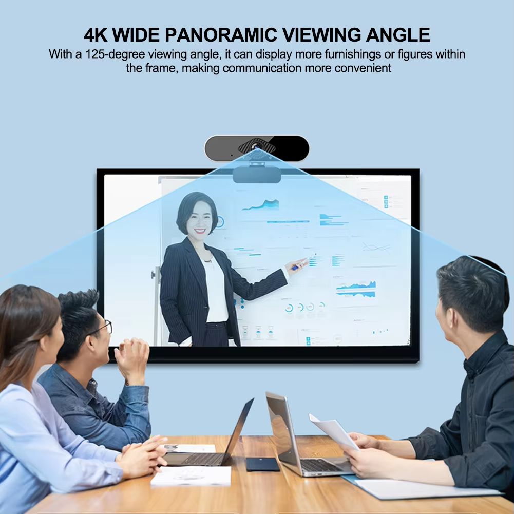 4K USB Webcam Auto Focus 8MP 30FPS Plug & Play with USB 2.0 Cable & Tripod for Streaming Video Calls Content Creation