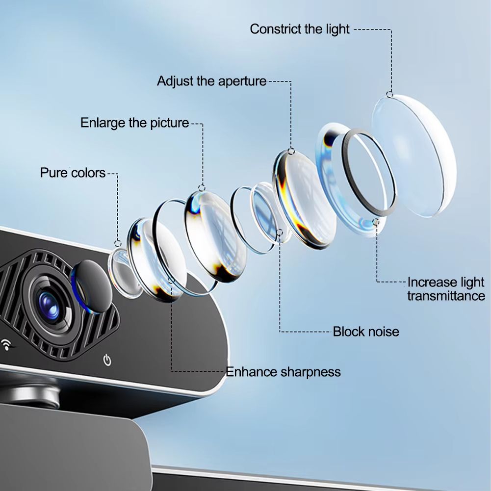 4K USB Webcam Auto Focus 8MP 30FPS Plug & Play with USB 2.0 Cable & Tripod for Streaming Video Calls Content Creation