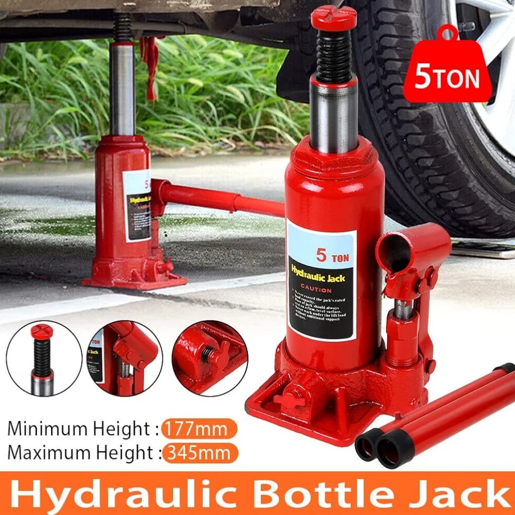 Bottle Jack, 5 Ton Car Jack,Double Ram Bottle Jacks,Jack Stands, Heavy Duty Hydraulic Car Jack,Stand Lifting Jack