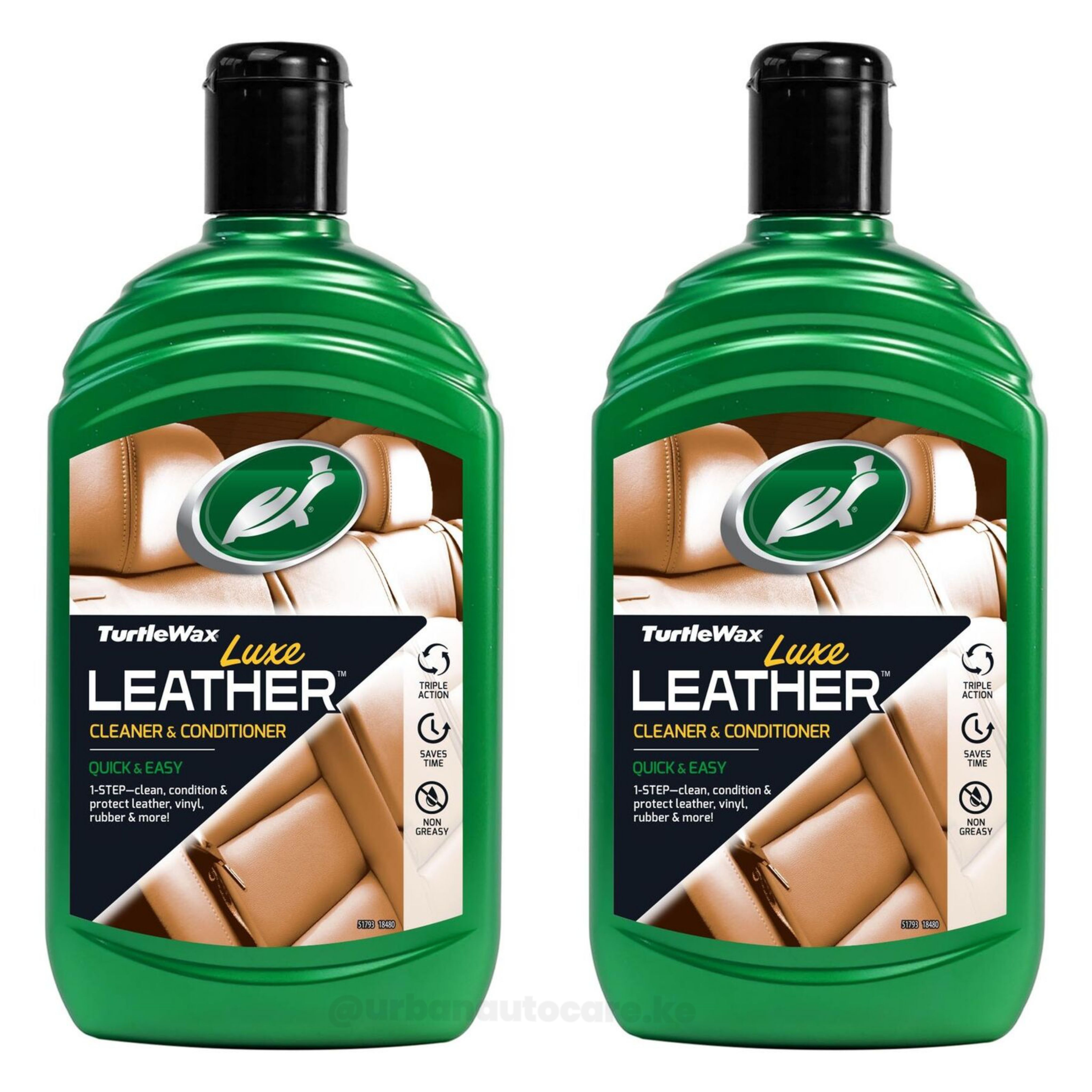2 in 1 Turtle Wax Luxe Leather Cleaner & Conditioner - 500ml (2pcs)