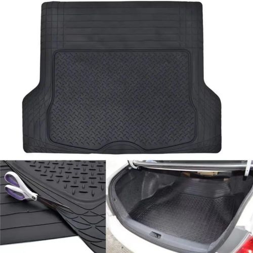 Universal Car Floor Trunk Mats Heavy Duty Rubber Carpet For All Weather Waterproof