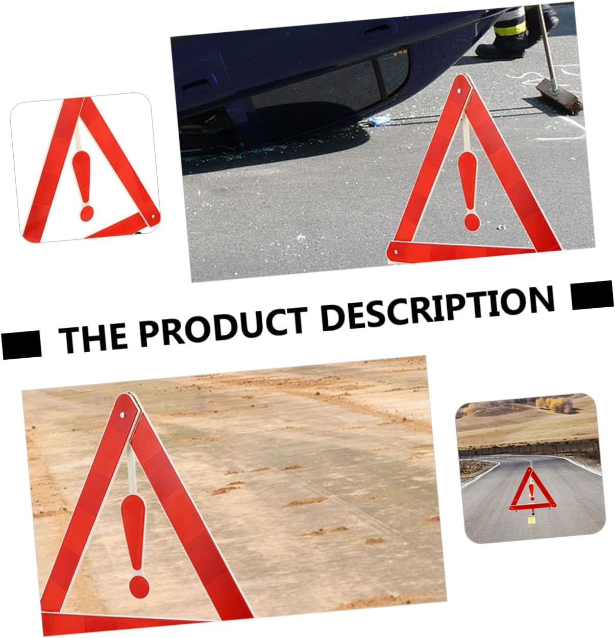 Foldable Life Savers Triangles- Emergency Road Safety Warning Triangles 2 Pieces