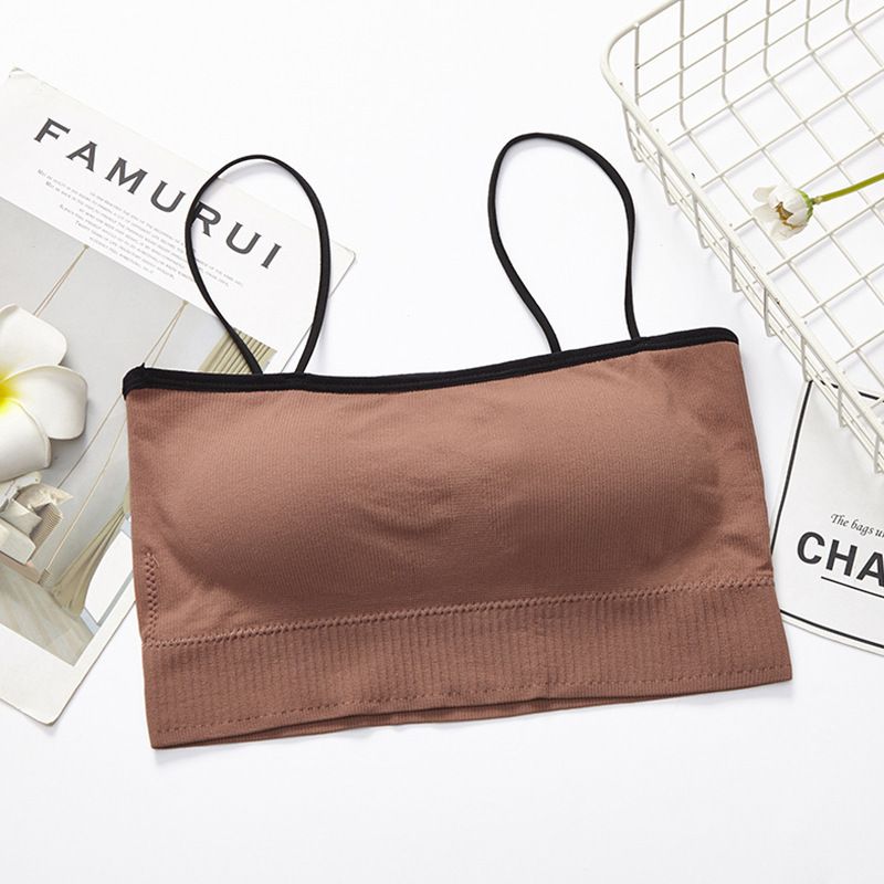 3PCS New seamless one-piece camisole strapless lingerie for girls, sexy, sporty, chest hugging, beautiful vest, bra lingerie for women black one size fits all