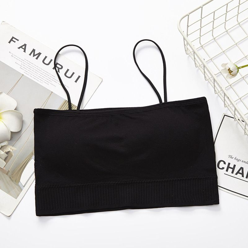 3PCS New seamless one-piece camisole strapless lingerie for girls, sexy, sporty, chest hugging, beautiful vest, bra lingerie for women black one size fits all