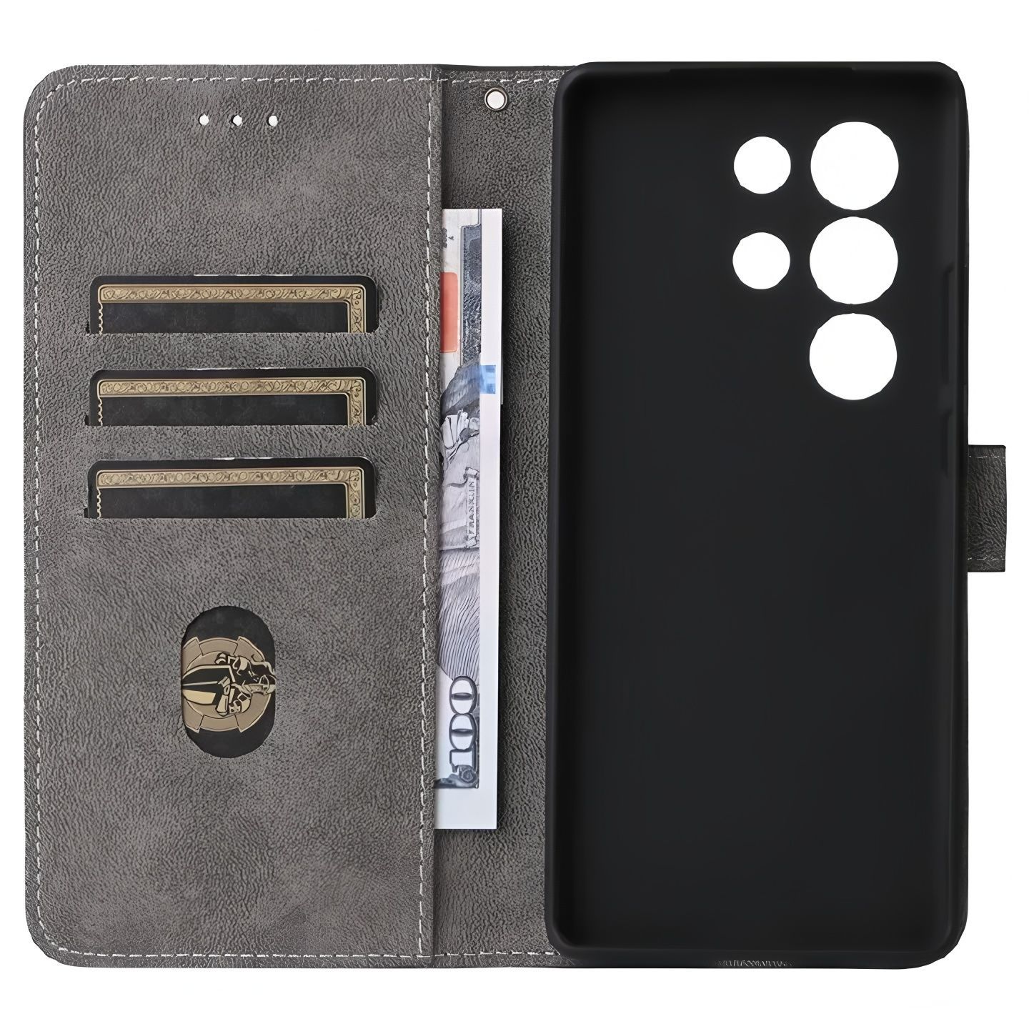 Flip Cover for Itel S25 Ultra PU Leather Phone Case Full-Body Protection Shockproof [RFID Blocking] Wallet Cover With Hand Strap Brown for Itel S25 Ultra