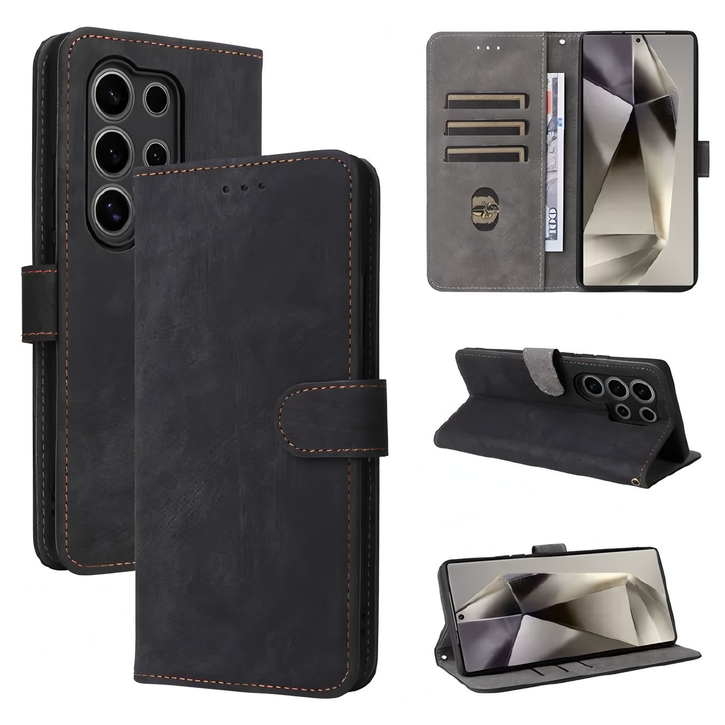 Flip Cover for Itel S25 Ultra PU Leather Phone Case Full-Body Protection Shockproof [RFID Blocking] Wallet Cover With Hand Strap Brown for Itel S25 Ultra