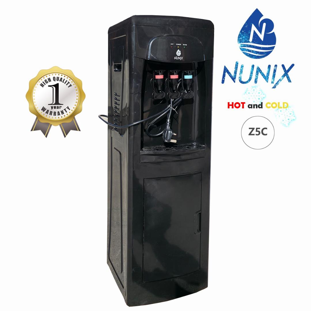 Nunix 3 Taps Hot and Cold and Normal standing Water Dispenser with Storage Cabine Household Appliance 3 Faucets Kitchen Appliance