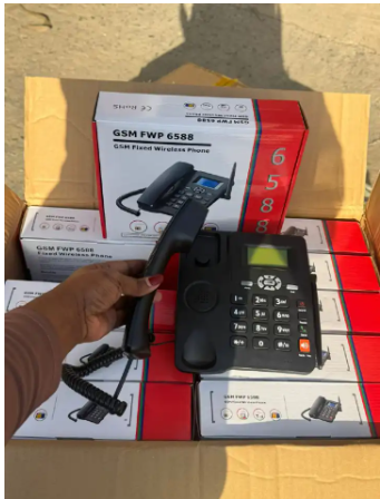 Gsm 6588 Dualsim desk phone. a reliable and convenient desktop mobile phone designed for homes, offices, shops, and reception areas. It uses GSM mobile networks, eliminating the need for a landline.