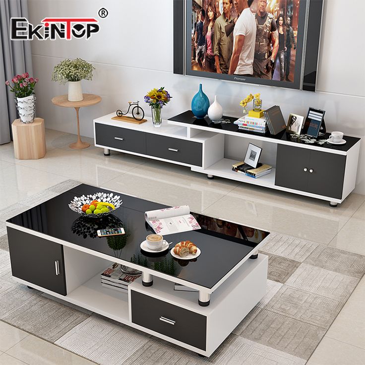 Modern Rectangular Glass Coffee Table with White Wood Base and Storage 2-Tier Coffee Table Accent Center Sofa Table for Living Room