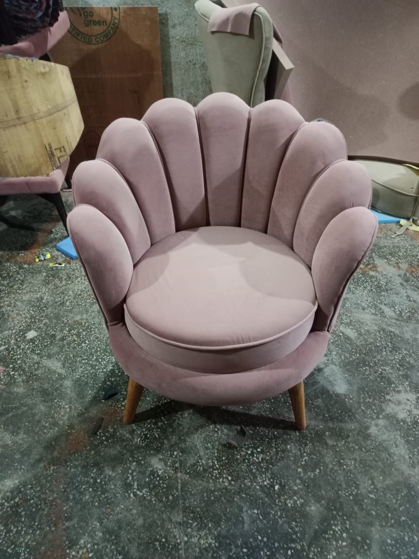 Velvet Arm Recliner Lounge Dining Chairs Sofa Nursing Occasional Reading Seating Armchairs Home Living Room Bedroom Furniture, with 7cm Thick Padding Seat