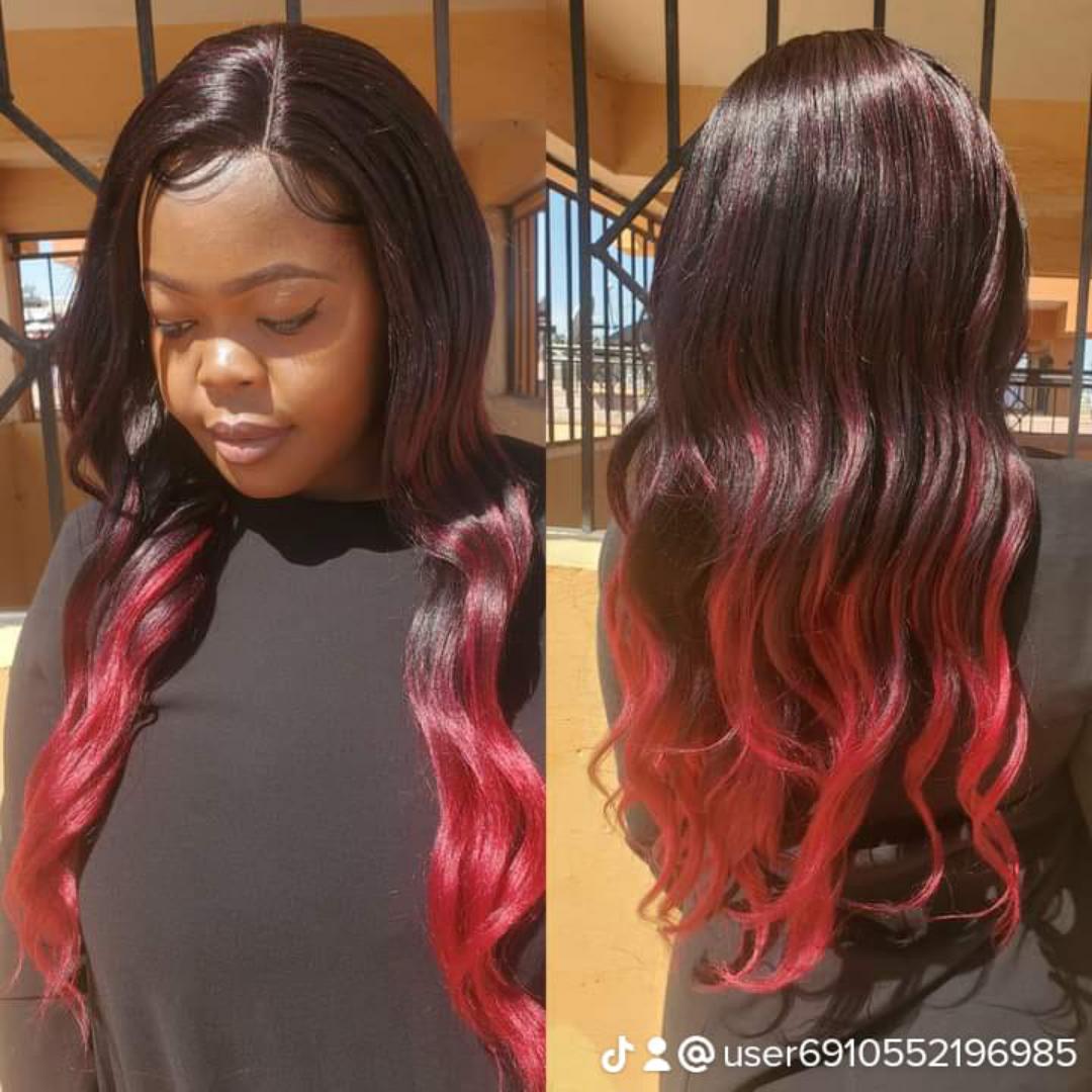 loose body wave semi human hair wig