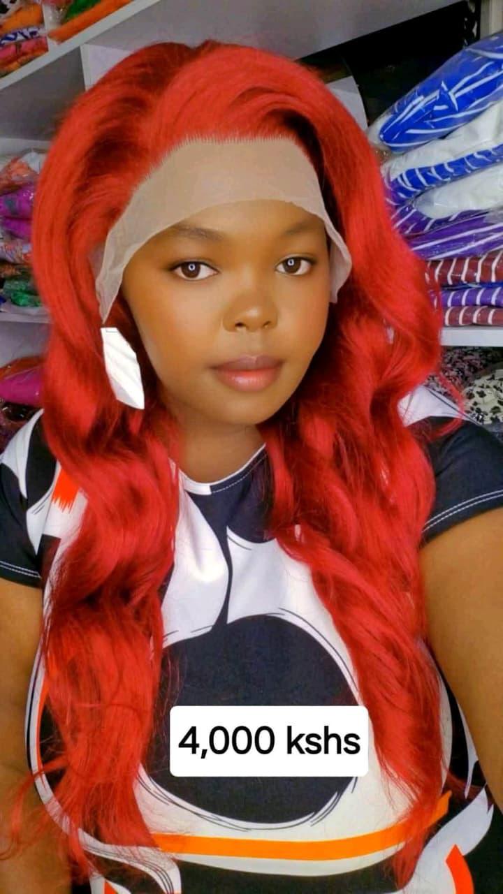 ginger frontal semi human hair wig