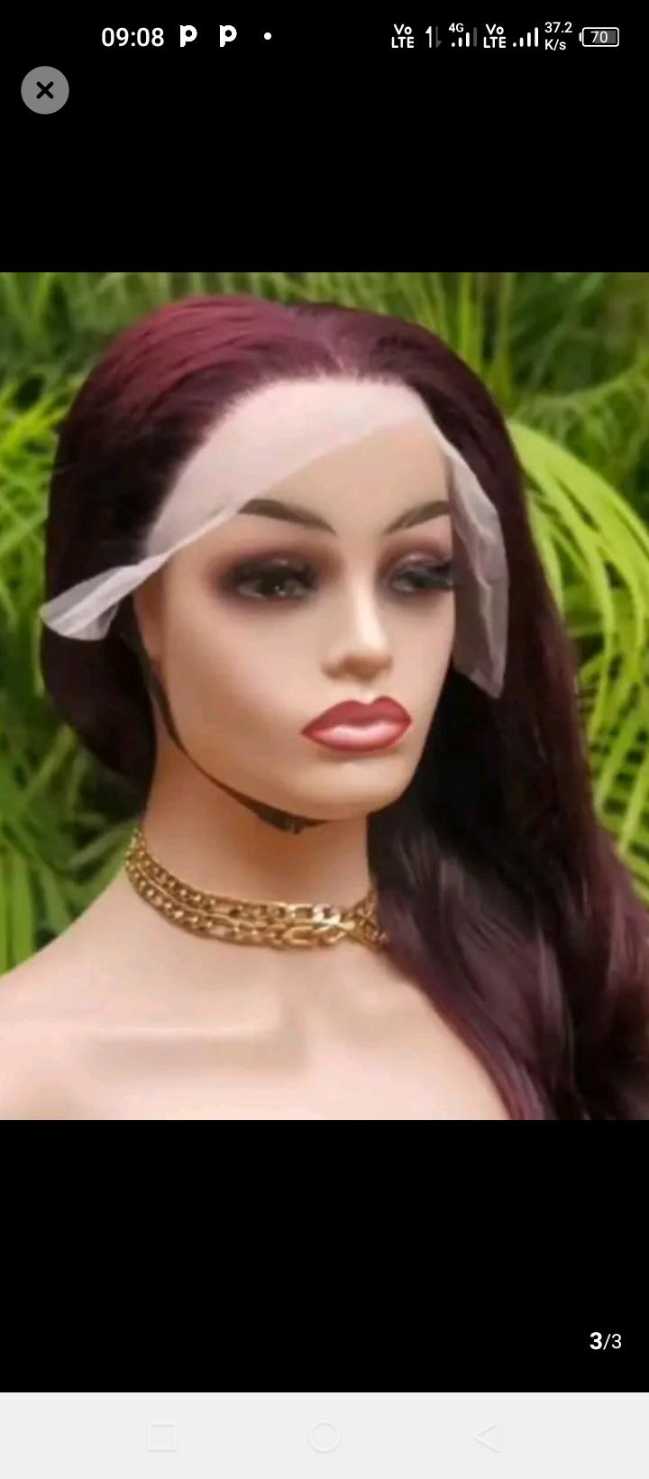 frontal semi human hair wig
