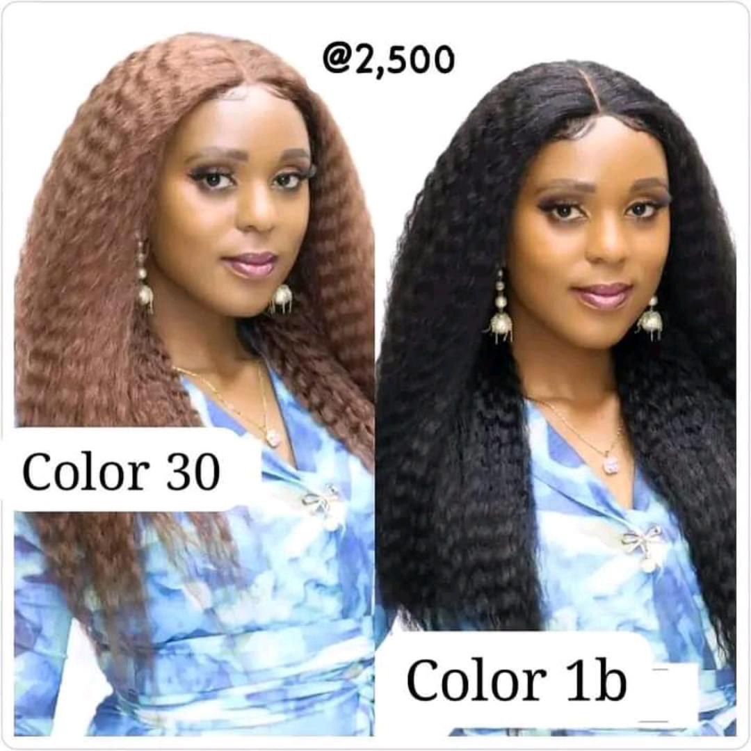 closure natural semi human hair wig