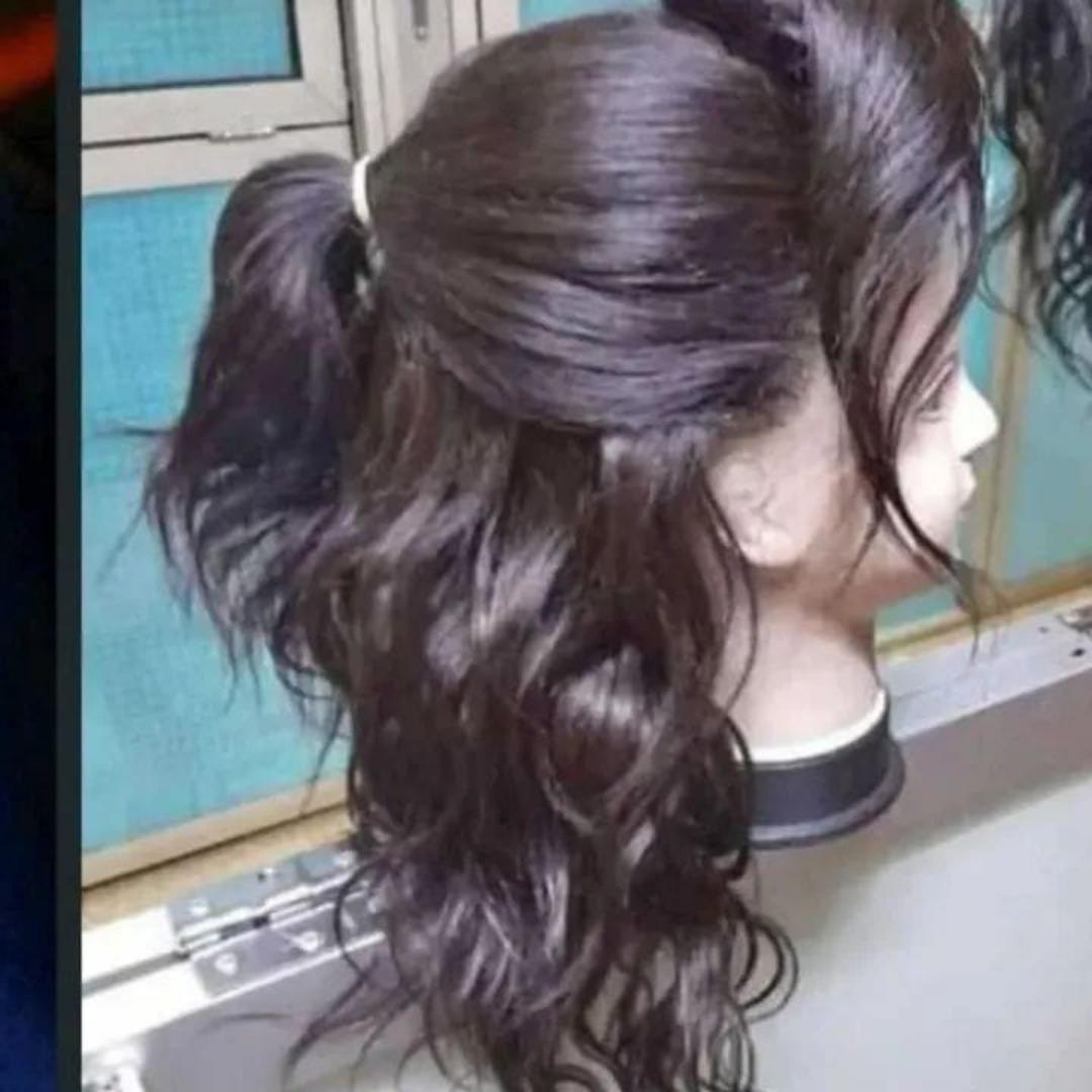frontal semi human hair wig