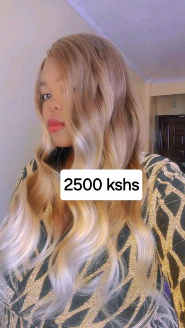 Loose wave semi human hair wig