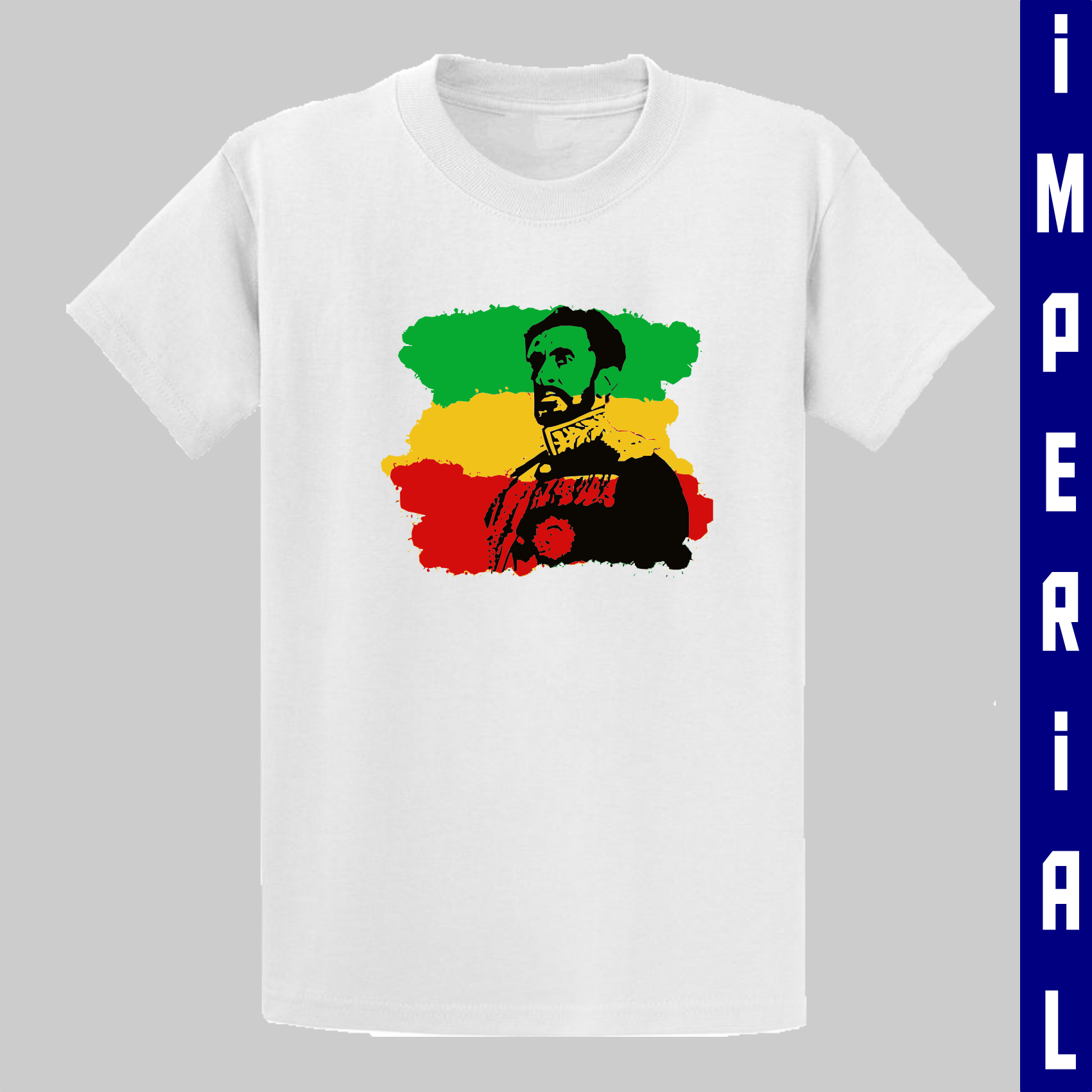 Reggae T-shirt Haile Sellasie themed tshirt for reggae lovers. 100%cotton tshirts fitting heavy cotton unisex