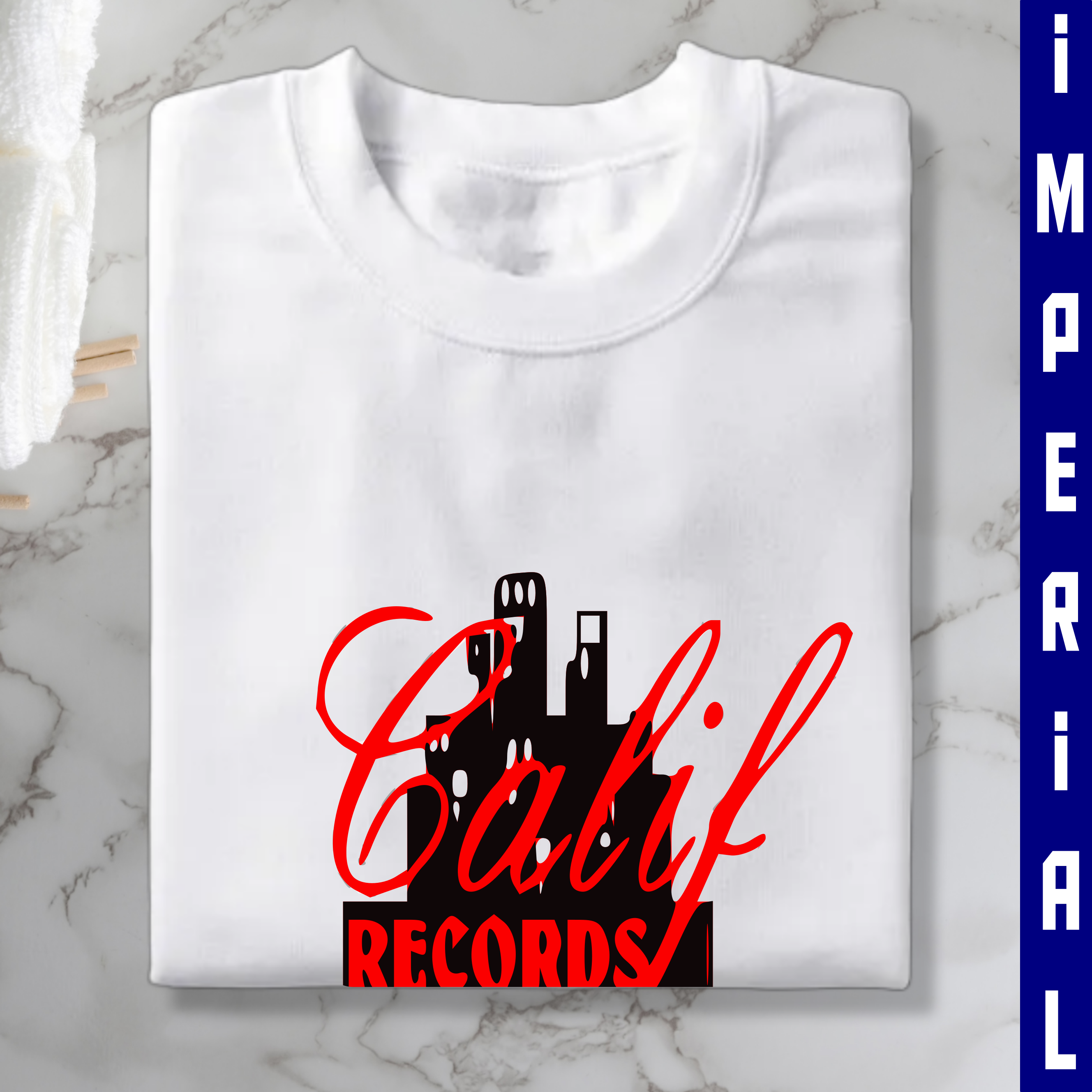 Cotton printed T-shirt Khalif records cotton tshirt unisex. 100% cotton tshirts fitting heavy cotton unisex