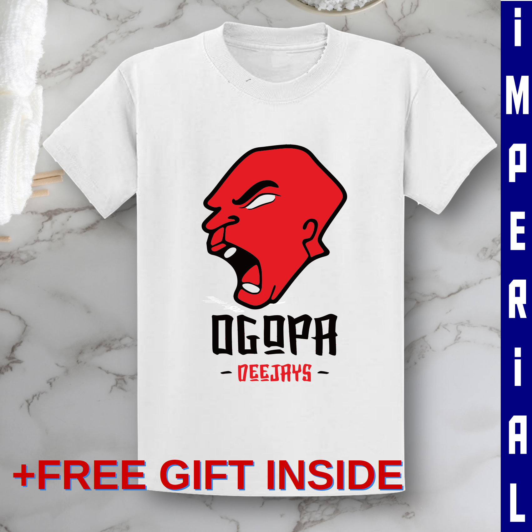 Cotton printed T-shirt ogopa deejays classic cotton tshirt unisex. 100% cotton tshirts fitting heavy cotton unisex