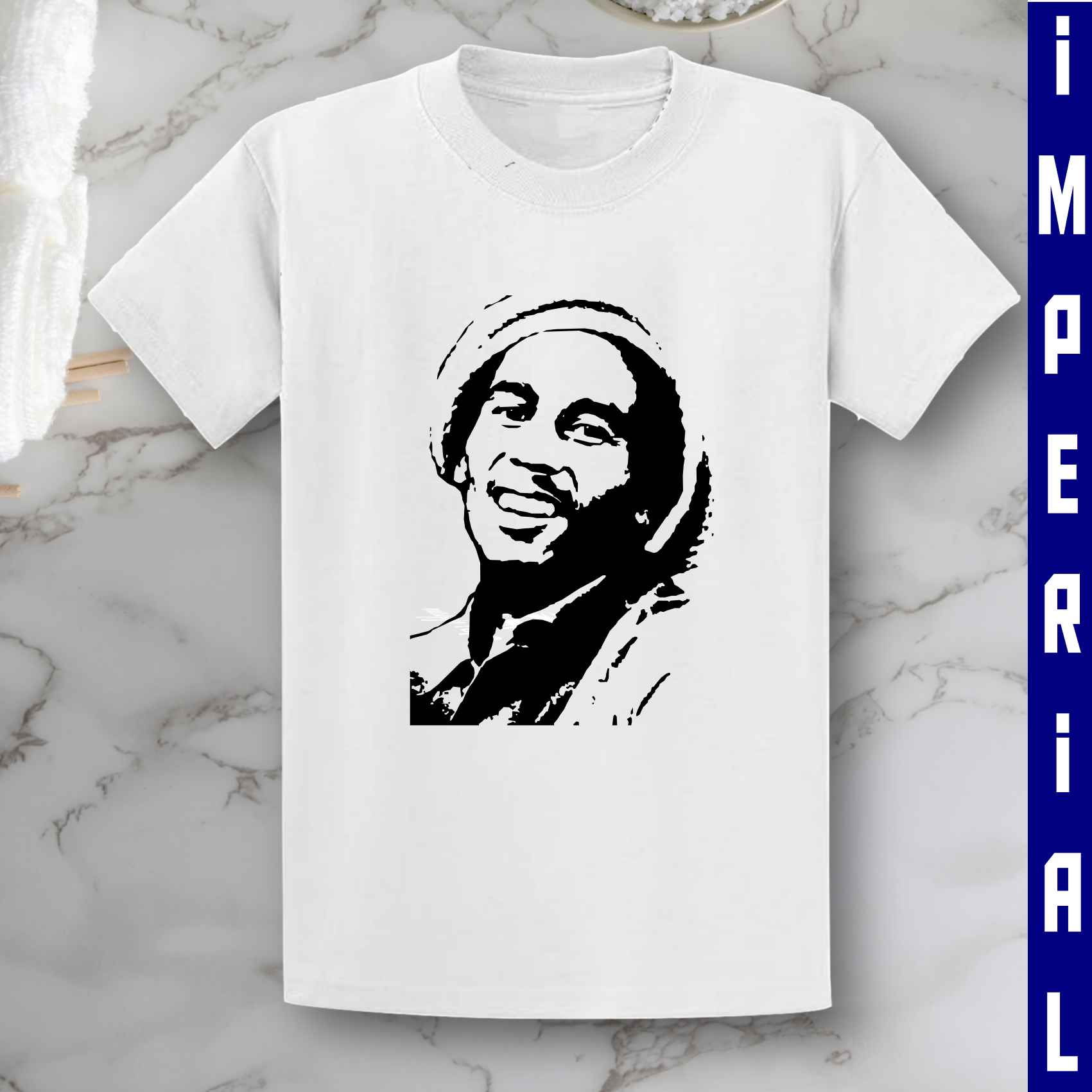 Reggae T-shirt bob marleyt themed tshirt for reggae lovers. 100%cotton tshirts fitting heavy cotton unisex