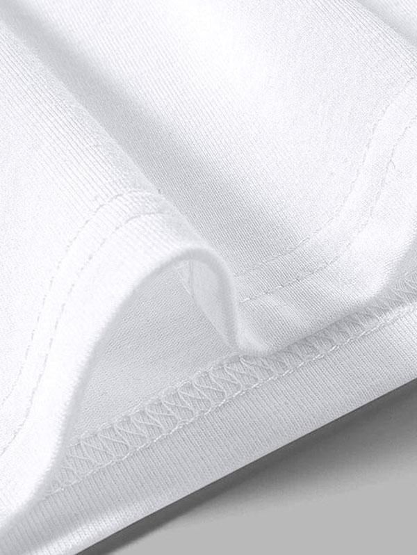 Plain T-shirt New Fashioni printed t-shirt with message casual white cotton t-shirt well fitting tshirt short sleeved all weather t-shirt