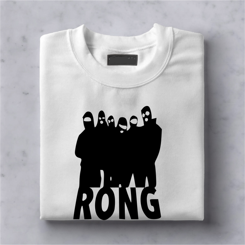 Plain T-shirt New Fashion Rong rende printed t-shirt with message casual white cotton t-shirt well fitting tshirt short sleeved all weather t-shirt