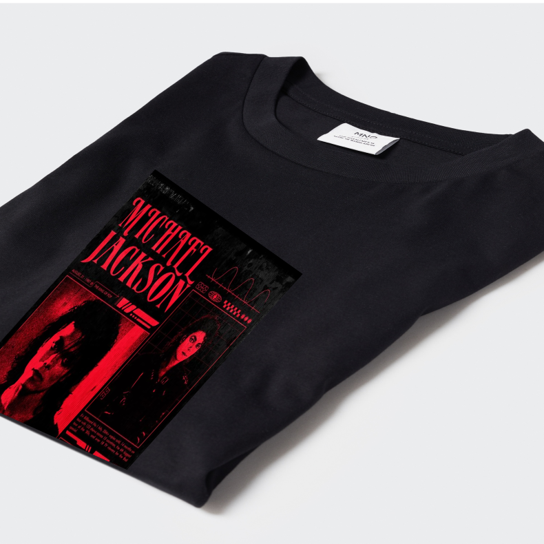 New fashion men's short-sleeved T-shirt T-shirt Michael Jackson themed tshirt unisex. 100%cotton t-shirts fitting heavy cotton unisex all weather wear comfortable and fitting