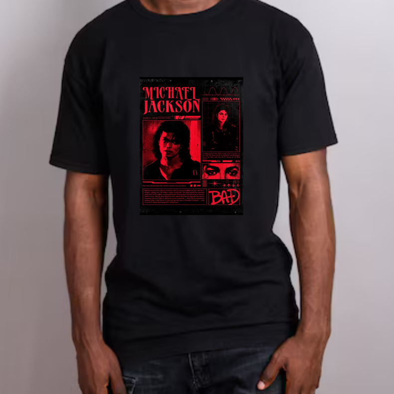 New fashion men's short-sleeved T-shirt T-shirt Michael Jackson themed tshirt unisex. 100%cotton t-shirts fitting heavy cotton unisex all weather wear comfortable and fitting