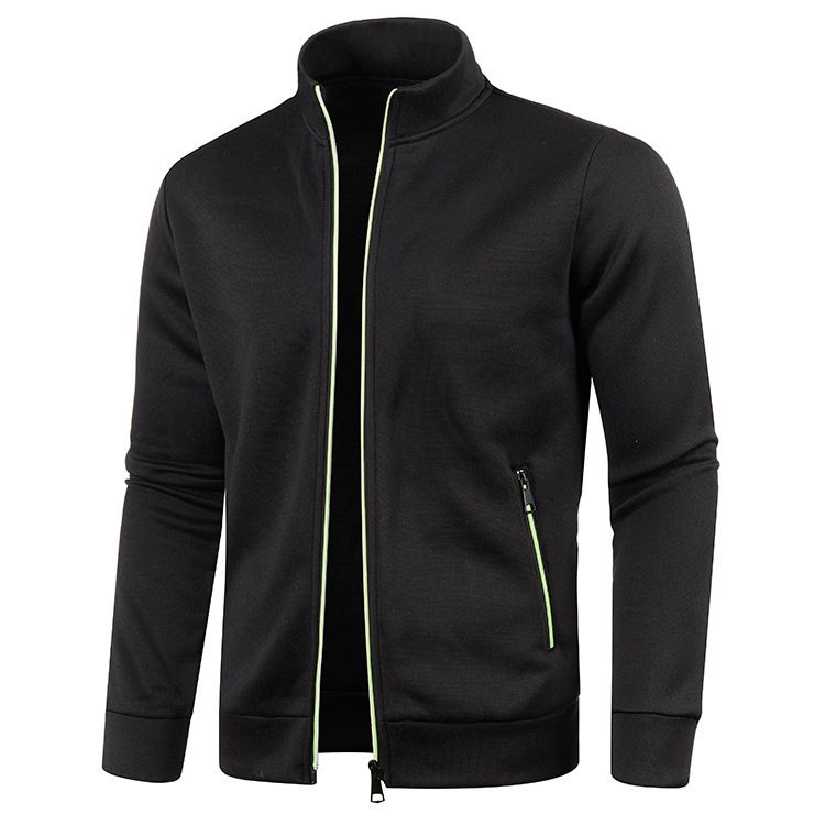New men's long-sleeved jackets in autumn and winter are fashionable, stand-up collar, zipper, thin velvet and trendy brand jackets suitable for daily leisure and outdoor sports.