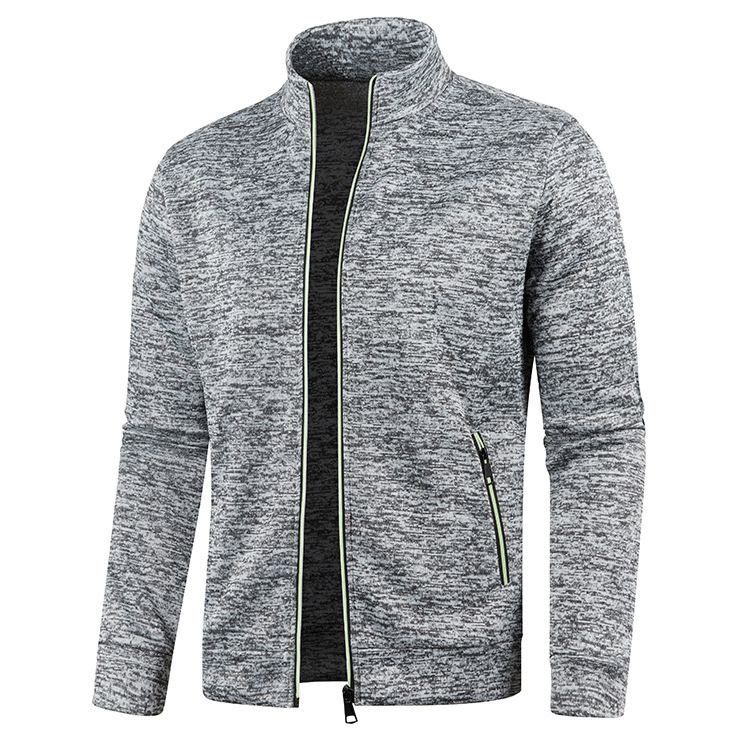 New men's long-sleeved jackets in autumn and winter are fashionable, stand-up collar, zipper, thin velvet and trendy brand jackets suitable for daily leisure and outdoor sports.