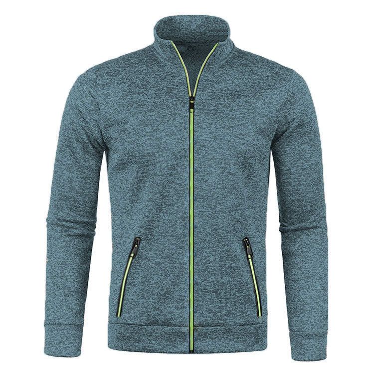 New men's long-sleeved jackets in autumn and winter are fashionable, stand-up collar, zipper, thin velvet and trendy brand jackets suitable for daily leisure and outdoor sports.