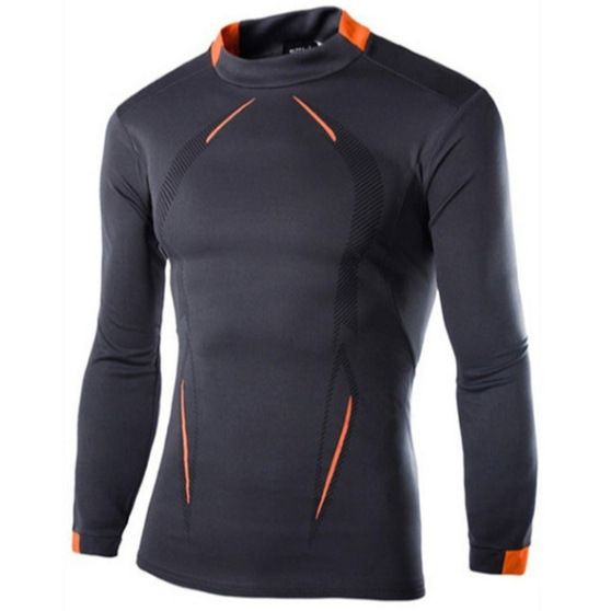 Summer new men's long-sleeved T-shirt fitness training breathable quick-drying clothes fashion T-shirt suitable for daily leisure outdoor sports wear.