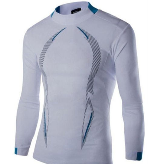 Summer new men's long-sleeved T-shirt fitness training breathable quick-drying clothes fashion T-shirt suitable for daily leisure outdoor sports wear.