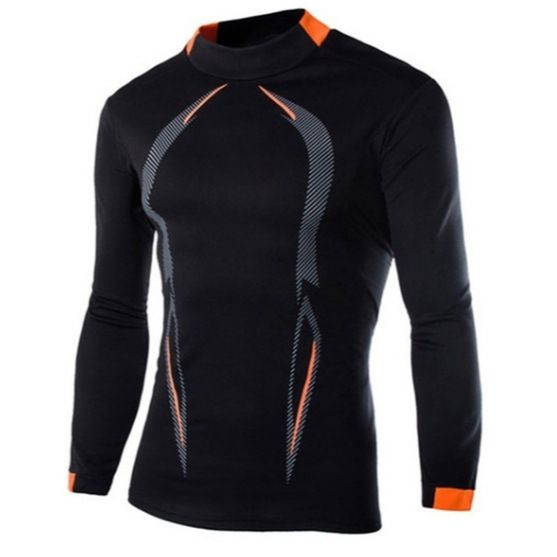 Summer new men's long-sleeved T-shirt fitness training breathable quick-drying clothes fashion T-shirt suitable for daily leisure outdoor sports wear.