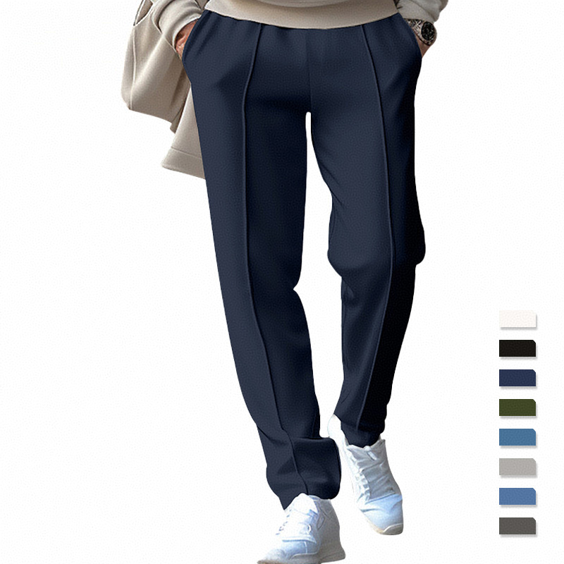 New men's trousers solid color loose straight sports casual pants American long pants are suitable for daily leisure and holiday sports commuting.