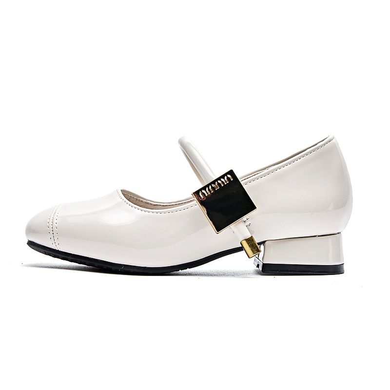 New girls' shoes, Princess shoes with dresses, shallow-mouthed round-headed Mary Jane patent leather soft-soled shoes are suitable for birthday parties, school Christmas parties and banquets.