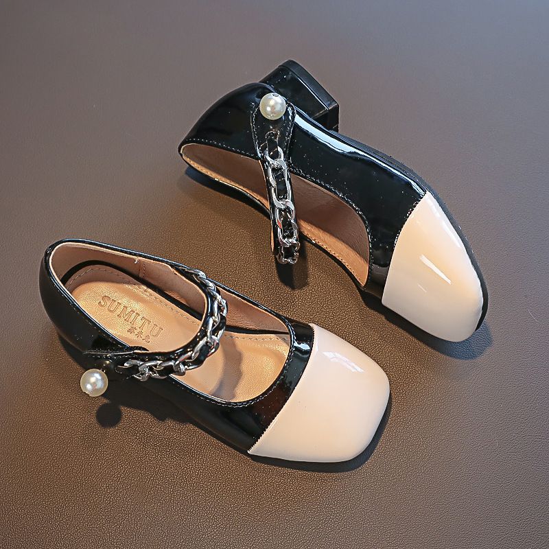 New girls' shoes Princess shoes with dress shoes color matching high-heeled casual shoes are suitable for birthday parties, school Christmas parties and banquets.