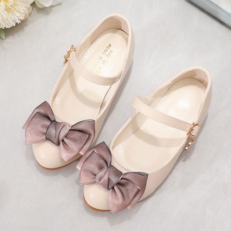 New girls' shoes Princess shoes Joker bow shoes with dress high heels shoes are suitable for daily casual birthday party, school Christmas party and banquet performance.