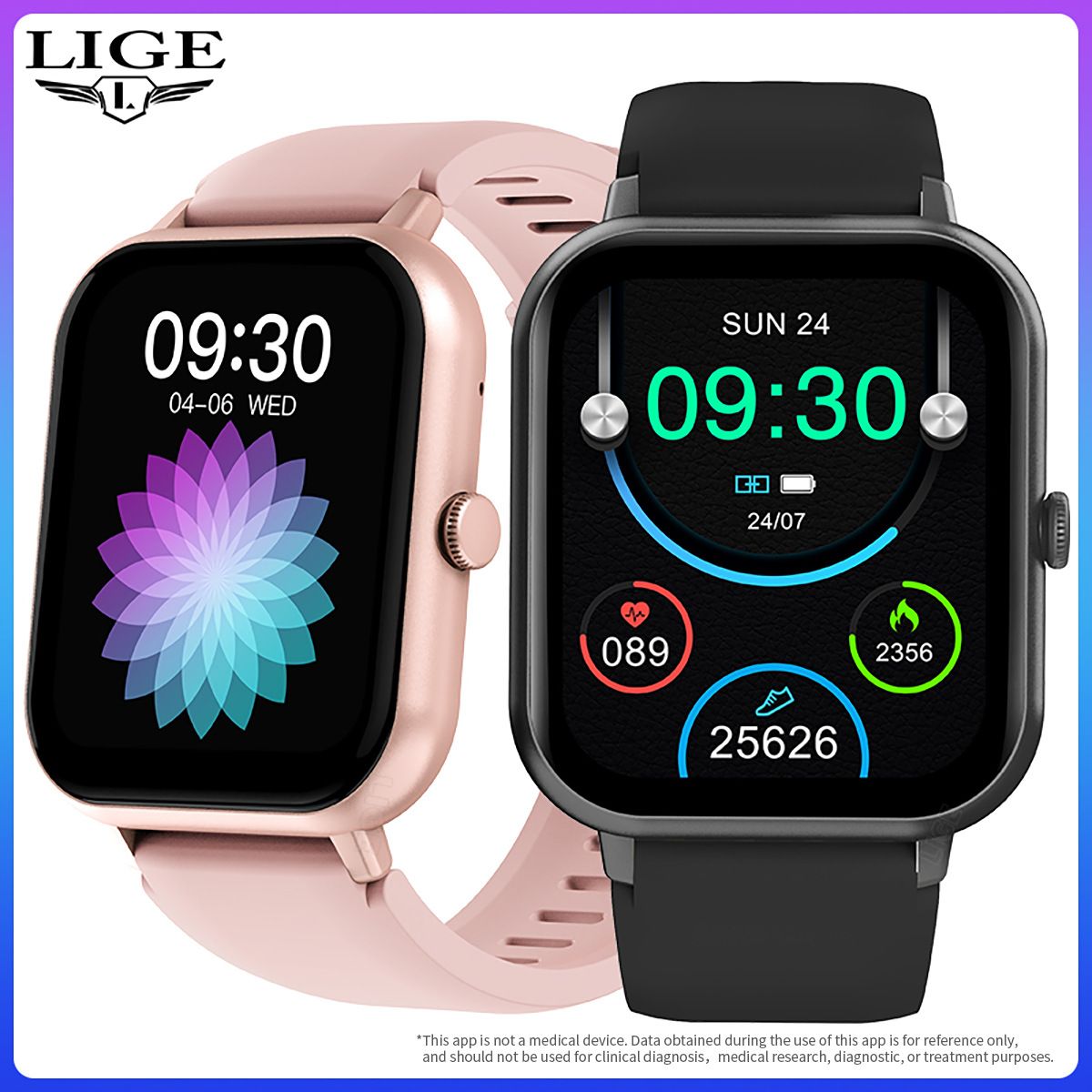 New smart watch Bluetooth call heart rate blood pressure blood oxygen detection outdoor sports watch is suitable for leisure sports business wear.