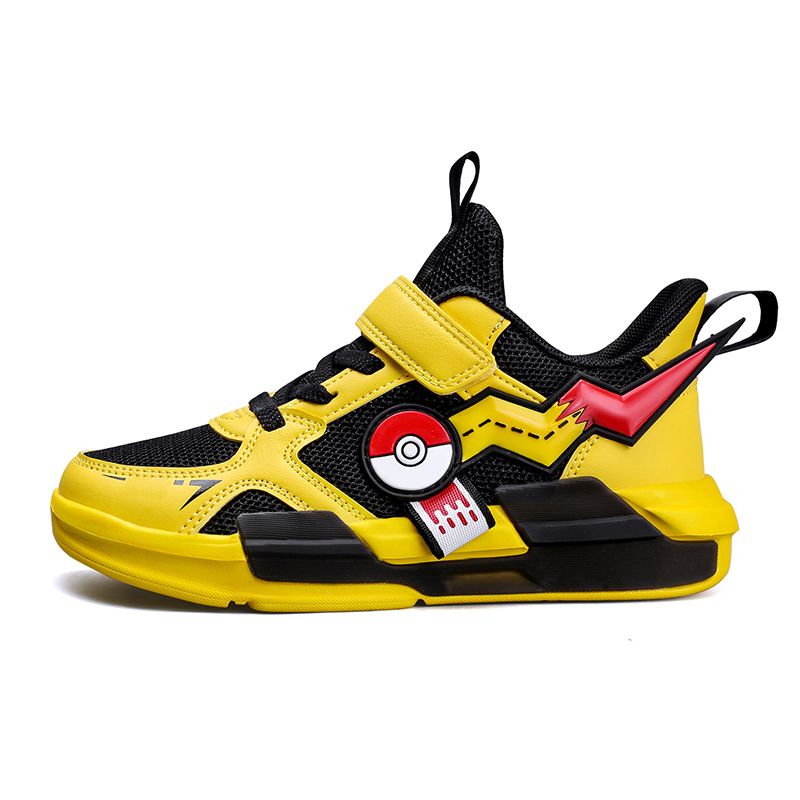 New boys' sports shoes are light, breathable and non-slip hook and loop cartoon mesh children's running shoes are suitable for daily leisure sports and outdoor running training.