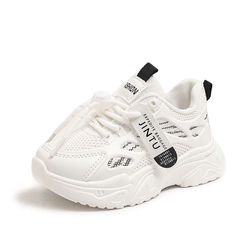 Summer new girls' sports shoes lightweight mesh breathable non-slip lace-up soft-soled children's old shoes running shoes are suitable for daily leisure sports outdoor running training.
