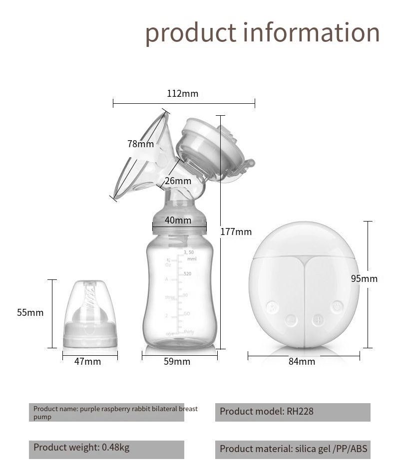 New electric breast pump bilateral mute automatic breast pump automatic milking breast pump non-wearable integrated breast pump