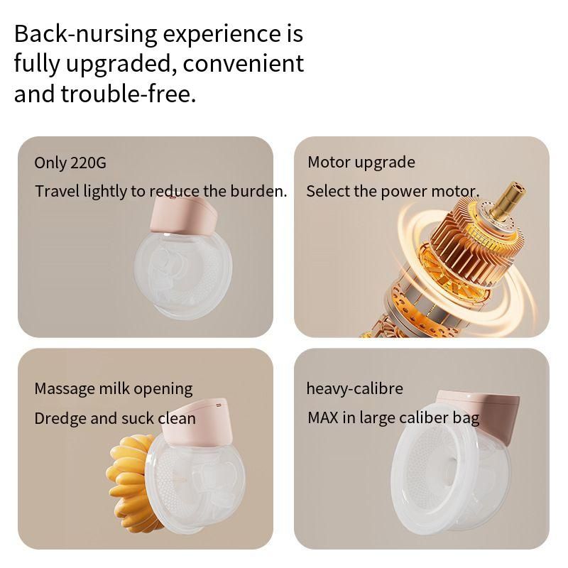 New electric breast pump wearable silent one-piece hands-free large suction invisible milking machine milk collector
