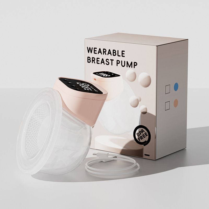 New electric breast pump wearable silent one-piece hands-free large suction invisible milking machine milk collector