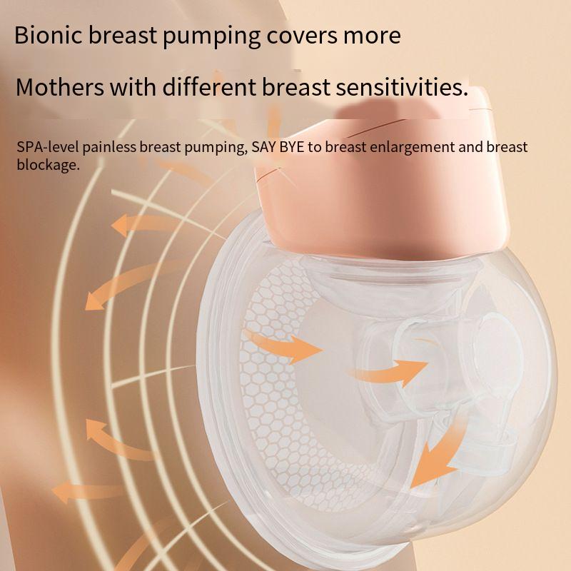 New electric breast pump wearable silent one-piece hands-free large suction invisible milking machine milk collector