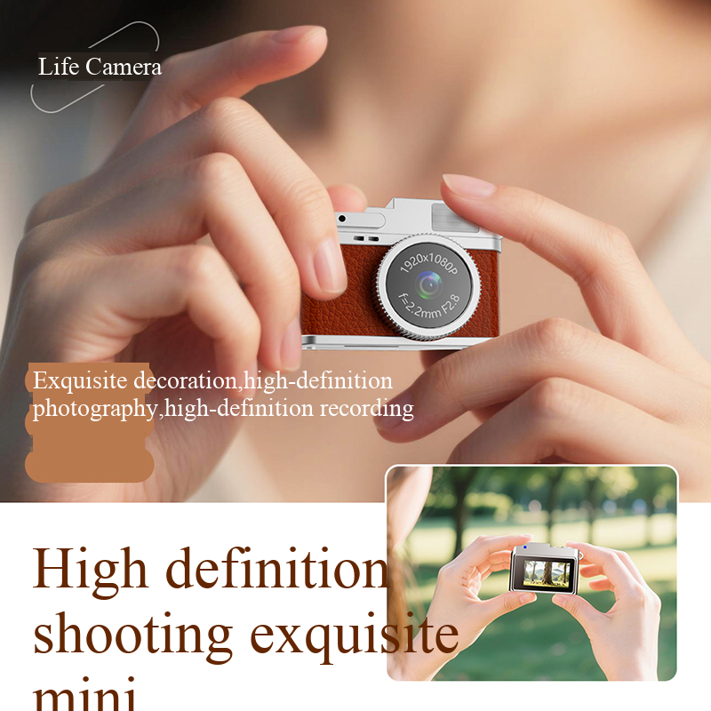 New mini camera, small camera on campus, retro portable mini thumb camera, daily children's gift toys (including memory cards)