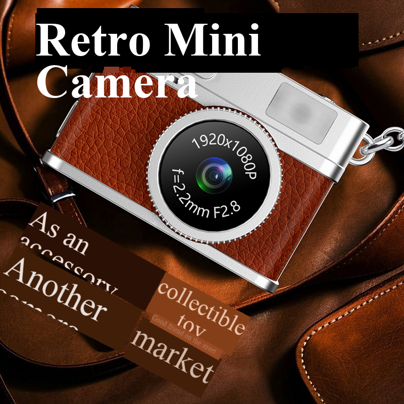 New mini camera, small camera on campus, retro portable mini thumb camera, daily children's gift toys (including memory cards)