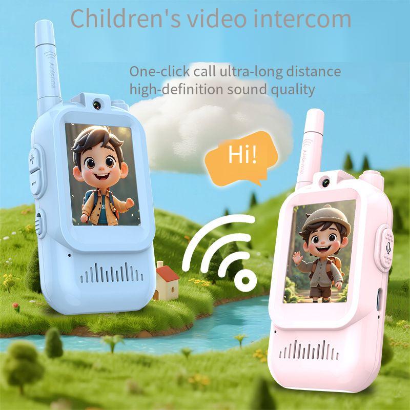 New children's video walkie-talkie boys and girls parent-child interactive telephone walkie-talkie charging wireless children's walkie-talkie children's toys birthday gift.