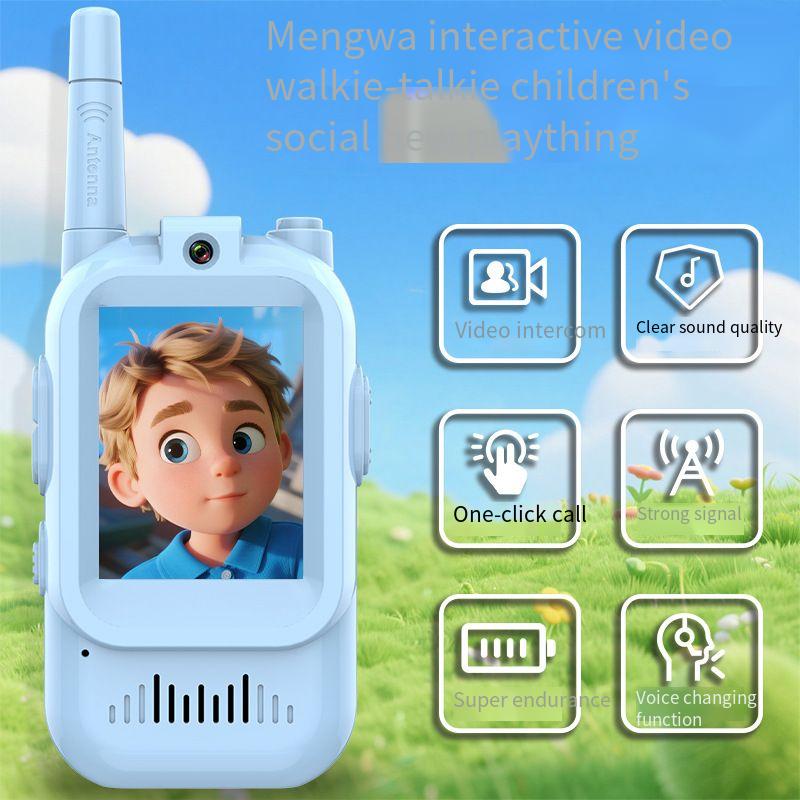 New children's video walkie-talkie boys and girls parent-child interactive telephone walkie-talkie charging wireless children's walkie-talkie children's toys birthday gift.